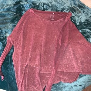 Burgundy Long Sleeve Tee
